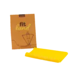Fitband met oefeninstructies geel